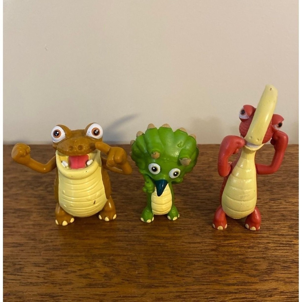 Lot Of 3 Disney Gigantosaurus Mazu Rocky Tiny Dinosaur Action Figures Jakks